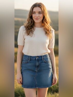 Old Navy Classic Blue Denim Skirt